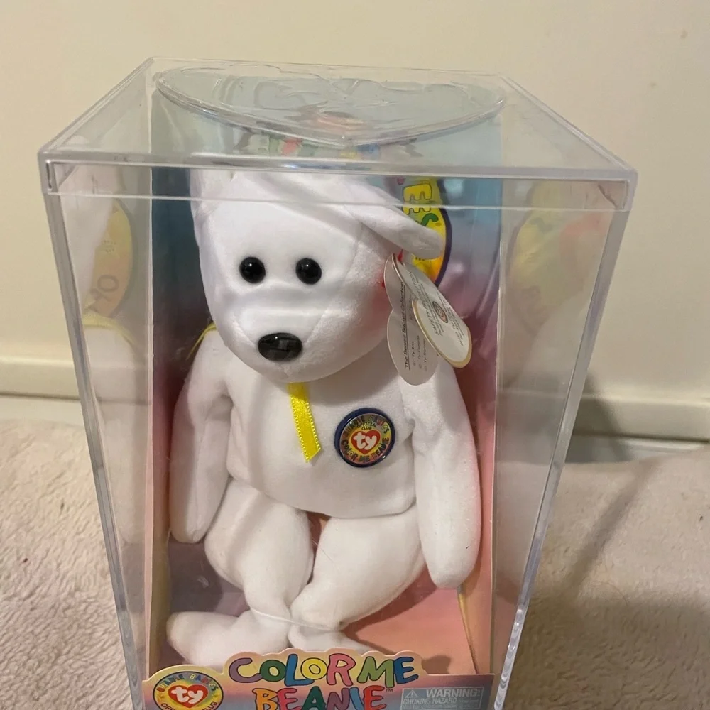 TY Beanie Baby Color Me BeanieTeddy Bear Sealed NEW - Picture 7 of 10